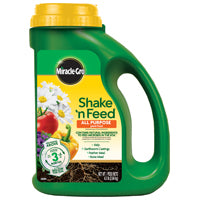 Miracle-Gro Shake 'n Feed 3001901 All-Purpose Plant Food, 4.5 lb, Solid, 12-4-8 N-P-K Ratio