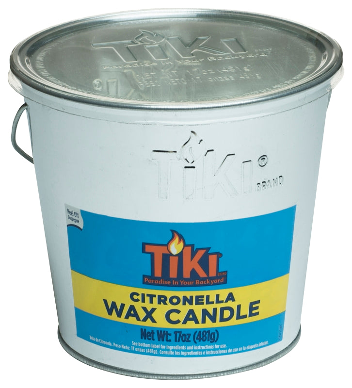 Tiki 1412110 Citronella Wax Candle with Handle, Citronella, 17 oz