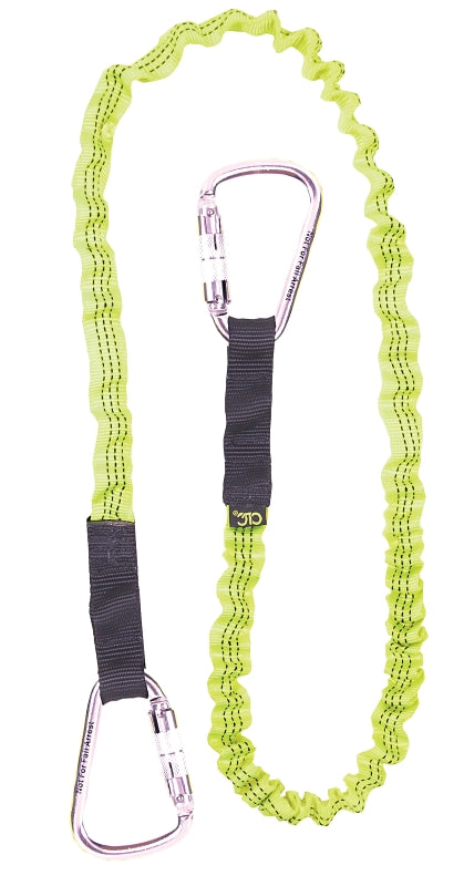 CLC GEAR LINK 1035 Structure Lanyard, 58 to 78 in L, 15 lb Working Load, Carabiner End Fitting