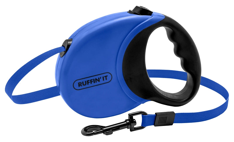 Ruffin'It 98627 Retractable Leash, 16 ft L, Blue/Red, L