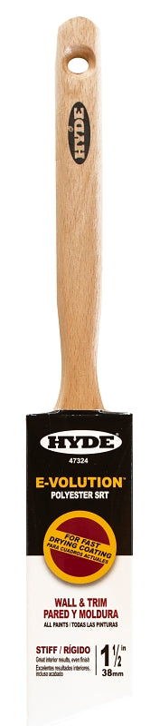 Hyde 47324 Paint Brush, Oval Brush, 1-1/2 in L Bristle, Polyester Bristle