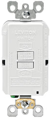 Leviton R98-GFRBF-0KW GFCI Receptacle, 125 V, 20 A, NEMA: NEMA WD-6