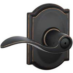 Schlage F Series F40VACC716CAM Privacy Lever, Mechanical Lock, Aged Bronze, Lever Handle, Metal, Residential