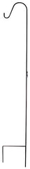 Landscapers Select GB-3089 Single Shepherd Hook, 12 in L, 64 in H, Steel, Black, Matte, Hanging Mounting
