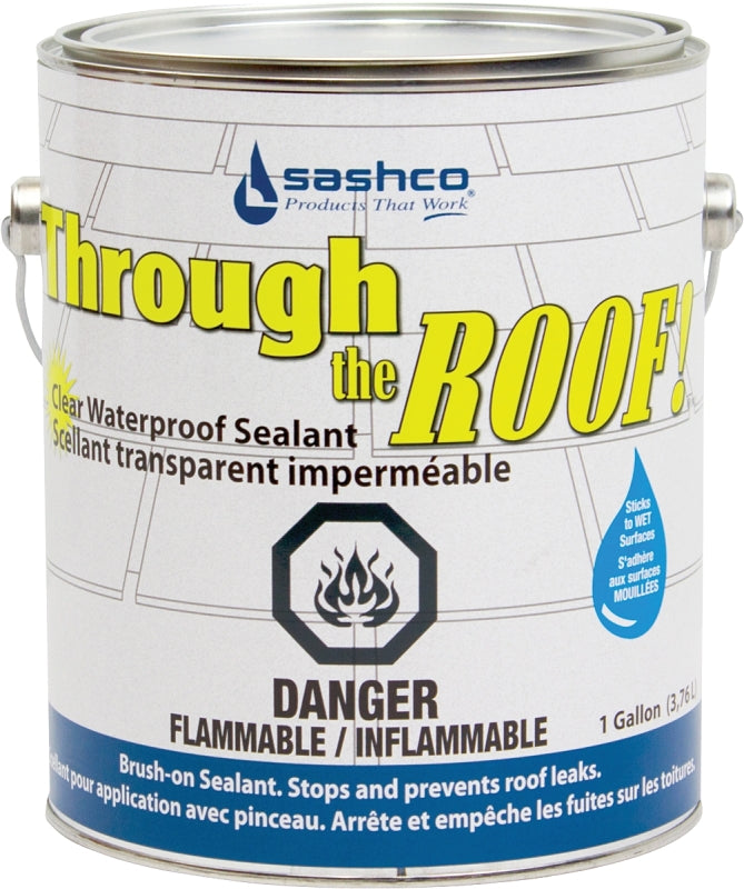 Through The Roof! 14014 Roof Sealant, Clear, Liquid, 1 gal