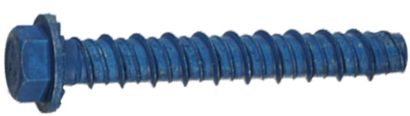 Buildex Tapcon 50403 Screw Anchor, Hex Drive, Steel, Metallic, 4 PK