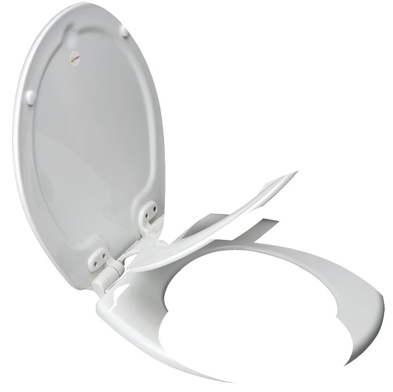 Bemis 83SLOWA Toilet Seat, Round, Wood, White, Twist Hinge