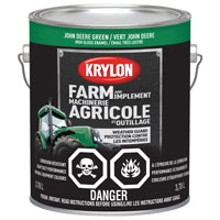Krylon 1966 Farm Equipment Paint, High-Gloss Sheen, John Deere Green, 128 oz, 50 to 200 sq-ft/gal Coverage Area