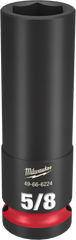 Milwaukee SHOCKWAVE Impact Duty Series 49-66-6224 Deep Impact Socket, 5/8 in Socket, 1/2 in Drive, Square Drive