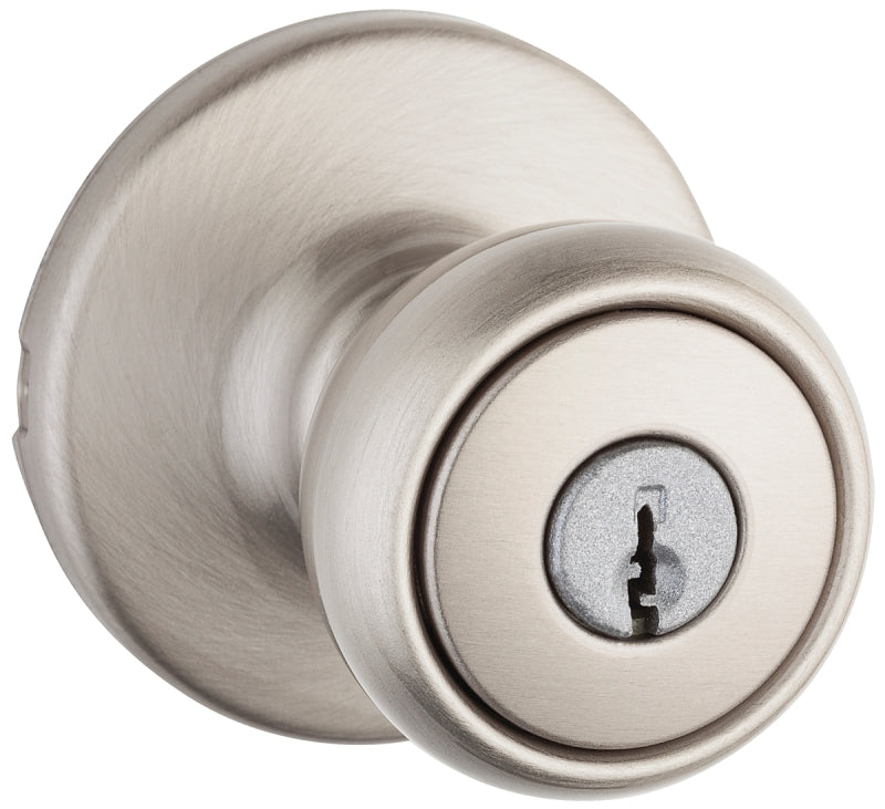 Kwikset 400T-15 CP Entry Knob Set, Satin Nickel, Steel, 3 Grade
