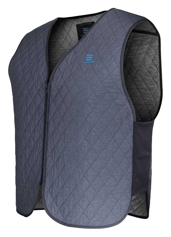 Fieldsheer Hydrologic, Mobile Cooling Series MCUV05240421 Vest, L, Polyester, Gray, V-Neck, Zipper