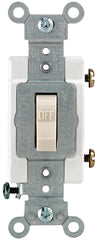 Leviton S06-CS115-2TS Switch, 15 A, 120/277 V, Push-In Terminal, Thermoplastic Housing Material, Light Almond