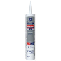 GE Silicone I SE1182 Tub and Tile Sealant, White, 10.1 oz