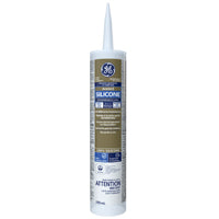 GE Silicone II SE2184 Window and Door Sealant, Clear, 299 mL