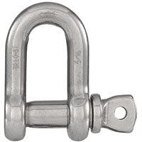 National Hardware N100-355 D-Shackle, 5/16 in, 1700 lb Working Load, 316 Grade, Stainless Steel, Smooth