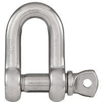 National Hardware N100-356 D-Shackle, 3/8 in, 2000 lb Working Load, 316 Grade, Stainless Steel, Smooth
