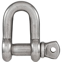 National Hardware N100-357 D-Shackle, 1/2 in, 4000 lb Working Load, 316 Grade, Stainless Steel, 1-1/2 in L Inside