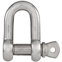 National Hardware N100-358 D-Shackle, 5/8 in, 5000 lb Working Load, 316 Grade, Stainless Steel, 1-31/32 in L Inside