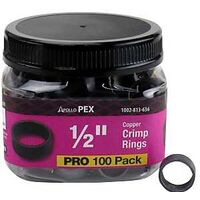 Apollo APXCR12100JR Crimp Ring, 1/2 in, PEX-B, Copper