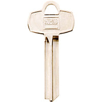 Hy-Ko 11010BE2 Key Blank, Brass, Nickel, For: Best Cabinet, House Locks and Padlocks, BE2 Key Number