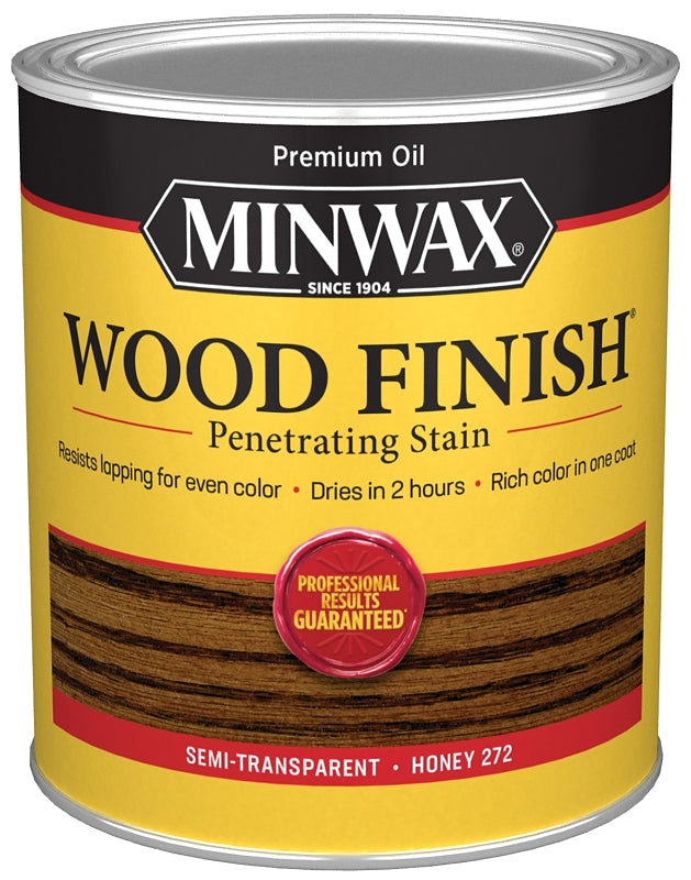 Minwax Wood Finish 700494444 Wood Stain, Honey, Liquid, 1 qt, Can