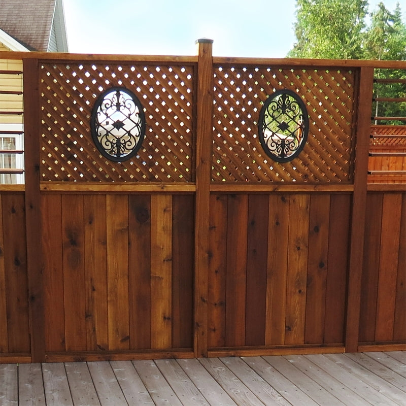 Nuvo Iron ACW56 Gate Fence Insert, Oval, Aluminum, Black