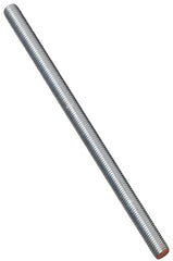 Stanley Hardware N179-366 Threaded Rod, 5/8-11 Thread, 12 in L, A Grade, Steel, Zinc, UNC Thread