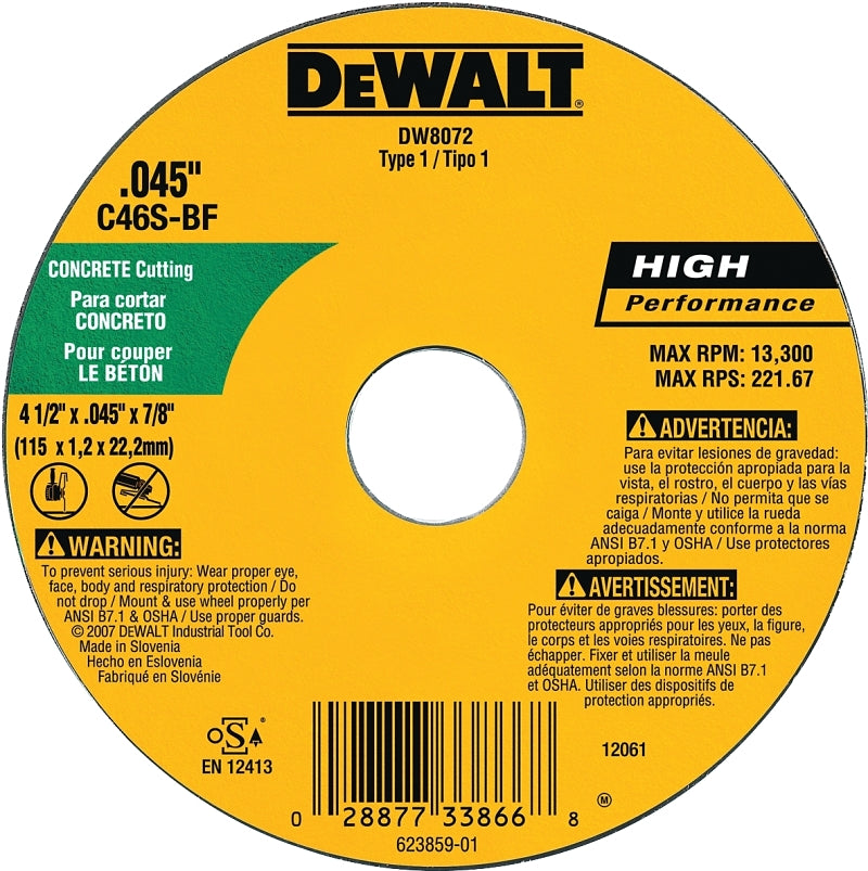 DW8072 4-1/2IN X .045IN X 7/8I