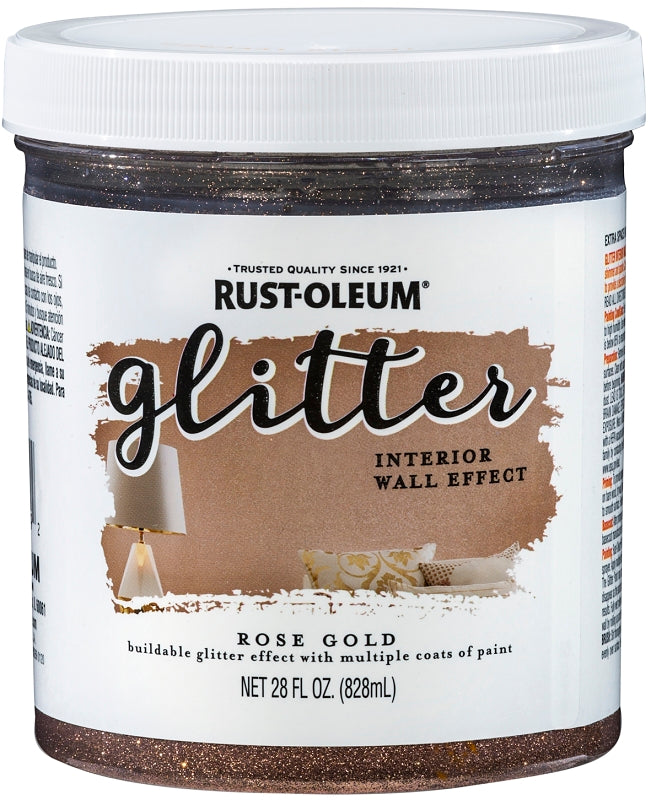 Specialty 360221 Textured Glitter Paint, Rose Gold, 28 fl-oz, Can