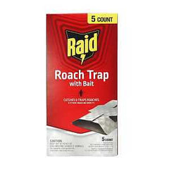 RAID BAITED ROACH GLUE TRAPS 5