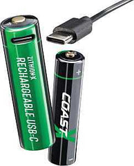 Coast ZITHION-X 31233 Battery, 1.5 V Battery, 750 mAh, AAA Battery, Lithium-Ion, Rechargeable: Yes