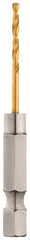 Milwaukee SHOCKWAVE 48-89-4602 Impact Drill Bit, 5/64 in Dia, 2.35 in OAL, Twist Flute, 1/4 in Dia Shank, Hex Shank