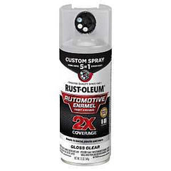 Rust-Oleum Automotive 394895 2X Automotive Enamel with Custom 5-in-1 Spray, Gloss, Clear, 12 oz, Aerosol Can