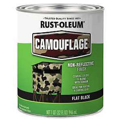 Rust-Oleum 379558 Paint, Water Base, Flat Sheen, Flat Black, 1 qt, 50 to 90 sq-ft/qt Coverage Area