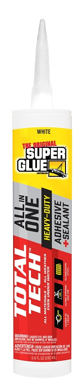 Superglue Corp 11711001 Construction Adhesive, White, 9.8 oz, Cartridge