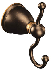 Moen Caldwell Series Y3103BRB Robe Hook, 2-Hook, Zinc, Mediterranean Bronze, Wall Mounting