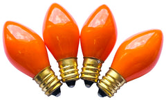 Hometown Holidays 16250 Light Bulb, 5 W, Candelabra Lamp Base, Incandescent Lamp, Ceramic Orange Light