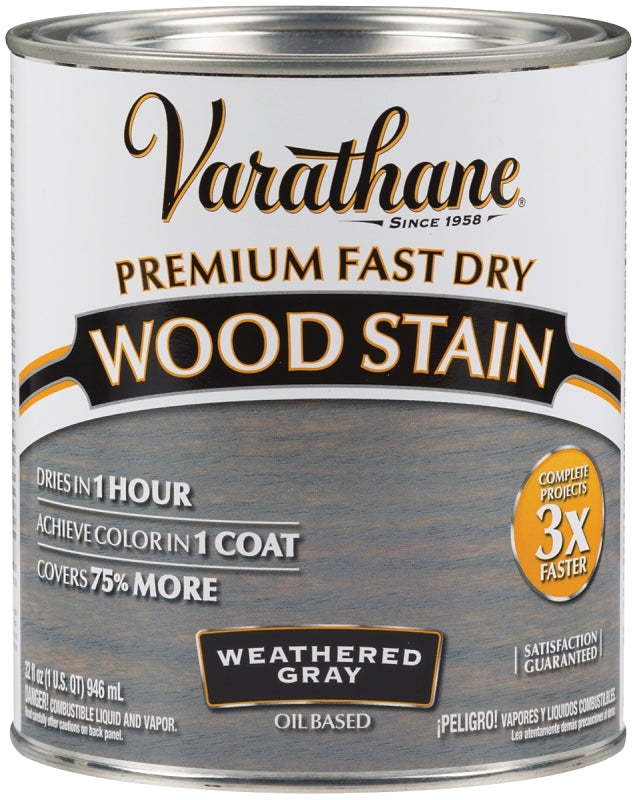 Varathane 269394 Stain, Weathered Gray, Liquid, 1 qt, Can