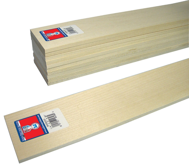 Midwest Products 4306 Basswood Sheet, 24 in L, Basswood