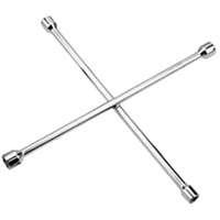 ProSource JL-AT-TGCW10123L Lug Wrench, Hex Socket, 11/16, 3/4, 13/16 and 7/8 in Socket, 20 in L, Carbon Steel, Chrome