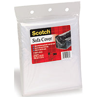 Scotch 8040 Sofa Cover, 41 in L, 131 in W, Clear