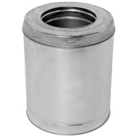 Selkirk SuperVent 2100 JM6S12 Chimney Pipe, 10 in OD, 12 in L, Stainless Steel