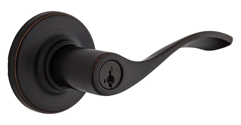 Weiser Elements Belmont Series 9GLC5350-033 Entry Lever, Levers Lock, Venetian Bronze, Residential, Universal Hand