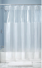 iDESIGN 26680 Shower Curtain, 72 in L, 72 in W, Vinyl, Clear
