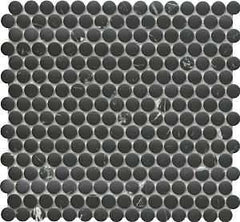 Emser Tile Elegan Series W95ELEGNE1112MOPM Porcelain Mosaic Tile, 12 in L Tile, 11 in W Tile, Pressed Edge, Nero