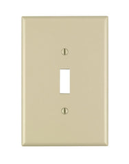Leviton 86101 Wallplate, 3-1/2 in L, 5-1/4 in W, 1 -Gang, Thermoset Plastic, Ivory, Smooth