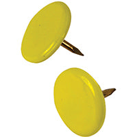 Hillman 122671 Thumb Tack, 15/64 in Shank, Steel, Painted, Yellow, Cap Head, Sharp Point