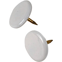 Hillman 122674 Thumb Tack, 15/64 in Shank, Steel, Painted, White, Cap Head, Sharp Point