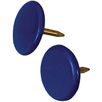 Hillman 122678 Thumb Tack, 15/64 in Shank, Metal, Painted, Blue, Flat Head, Sharp Point
