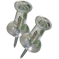 Hillman 122640 Push Pin, 3/8 in L, Plastic, Clear
